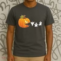 Funny Halloween Pac Man Pumpkin Ghost T-Shirt thumb 3