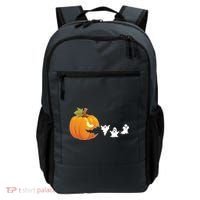 Funny Halloween Pac Man Pumpkin Ghost Backpack thumb 0