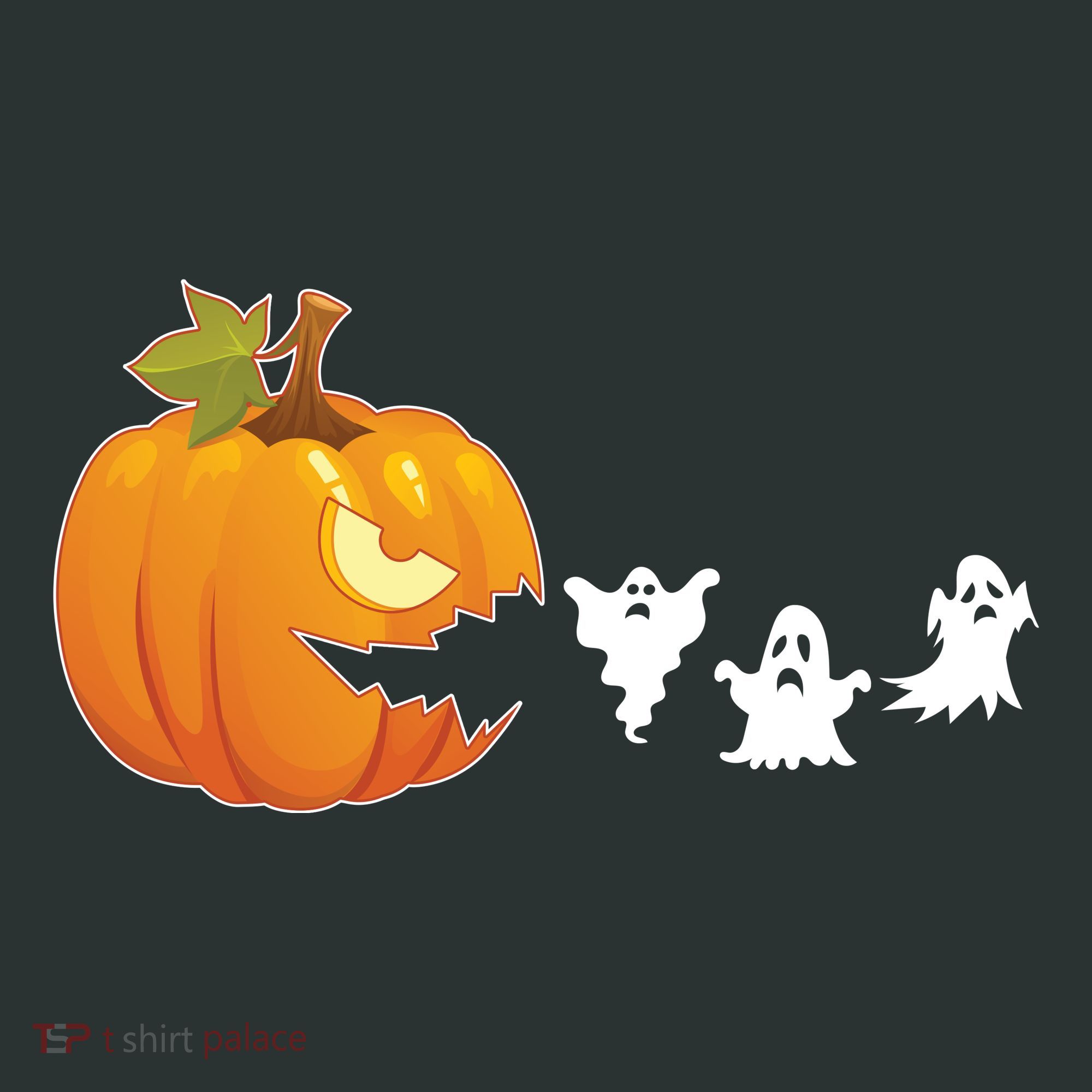 Funny Halloween Pac Man Pumpkin Ghost Backpack