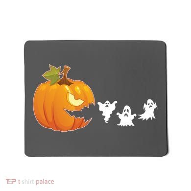 Funny Halloween Pac Man Pumpkin Ghost Mousepad