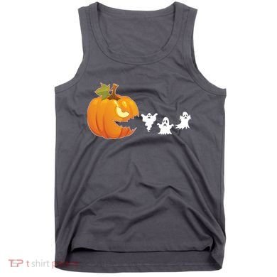 Funny Halloween Pac Man Pumpkin Ghost Tank Top