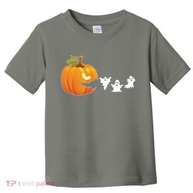 Funny Halloween Pac Man Pumpkin Ghost Toddler T-Shirt
