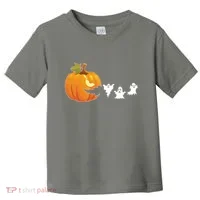Funny Halloween Pac Man Pumpkin Ghost Toddler T-Shirt thumb 0