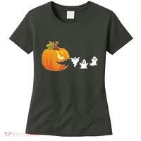 Funny Halloween Pac Man Pumpkin Ghost Women's T-Shirt thumb 0