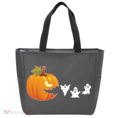 Funny Halloween Pac Man Pumpkin Ghost Tote Bag