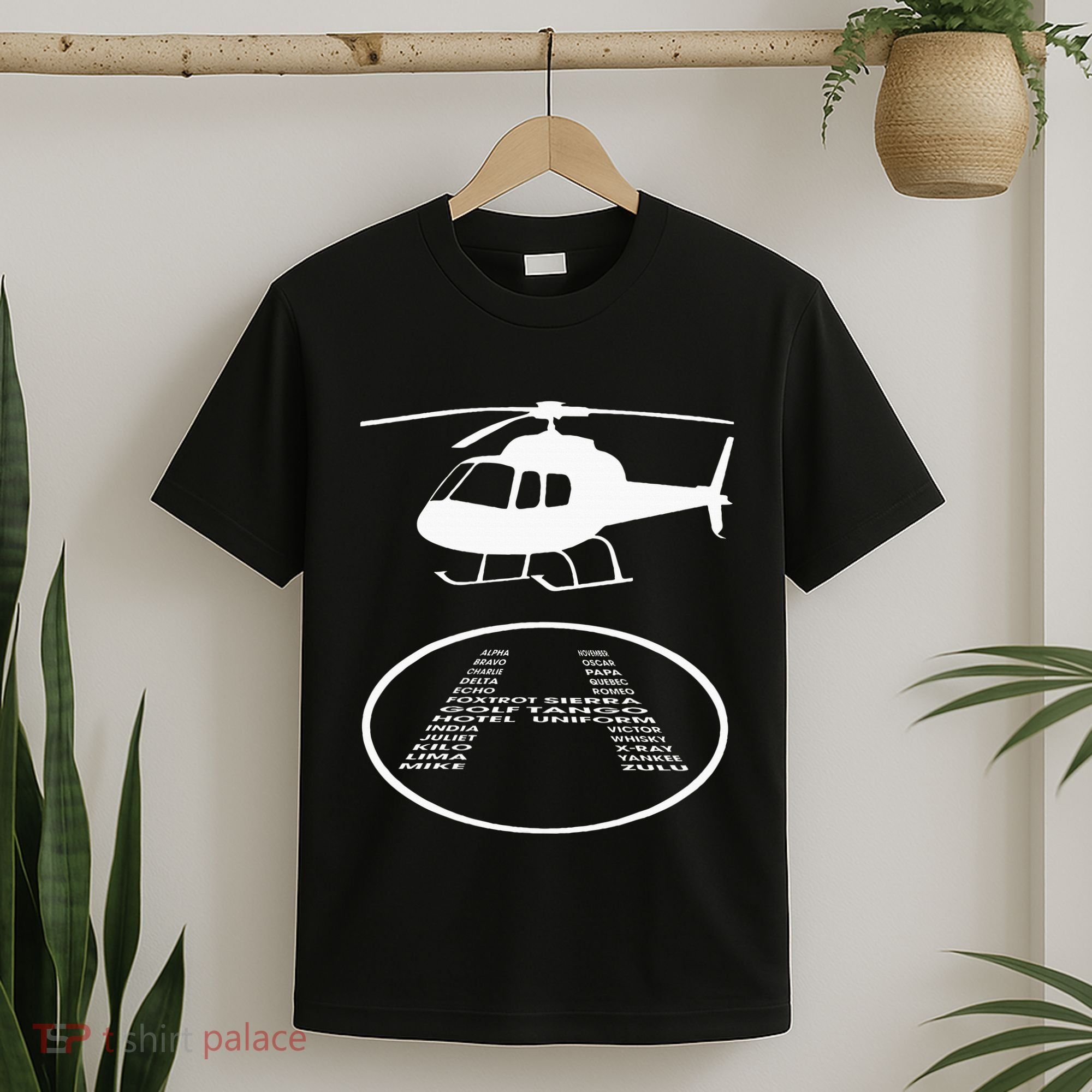 Funny Helicopter Phonetic Alphabet Pilot Aviation Pun Outfit T-Shirt