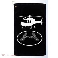 Funny Helicopter Phonetic Alphabet Pilot Aviation Pun Outfit Golf Towel thumb 0