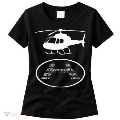 Funny Helicopter Phonetic Alphabet Pilot Aviation Pun Outfit Women's T-Shirt