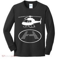 Funny Helicopter Phonetic Alphabet Pilot Aviation Pun Outfit Kids Long Sleeve Shirt thumb 0