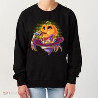 Funny Halloween Pumpkin Head Eating Candy Women's Sweatshirt thumb 0