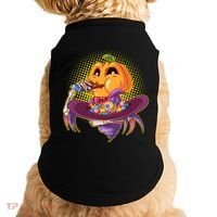 Funny Halloween Pumpkin Head Eating Candy Doggie Tank thumb 0