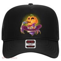 Funny Halloween Pumpkin Head Eating Candy Hat thumb 0