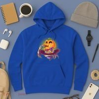 Funny Halloween Pumpkin Head Eating Candy Hoodie thumb 3