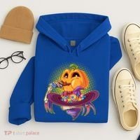 Funny Halloween Pumpkin Head Eating Candy Hoodie thumb 4