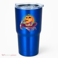 Funny Halloween Pumpkin Head Eating Candy Tumbler thumb 0
