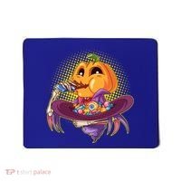 Funny Halloween Pumpkin Head Eating Candy Mousepad thumb 0