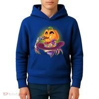 Funny Halloween Pumpkin Head Eating Candy Kids Hoodie thumb 4