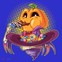 Funny Halloween Pumpkin Head Eating Candy Kids Long Sleeve Shirt thumb 2