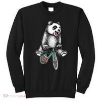 Funny Happy Panda On Bike Bicycle Sweatshirt thumb 0