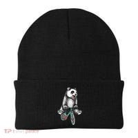 Funny Happy Panda On Bike Bicycle Beanie thumb 0