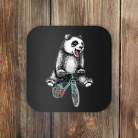 Funny Happy Panda On Bike Bicycle Coaster thumb 0