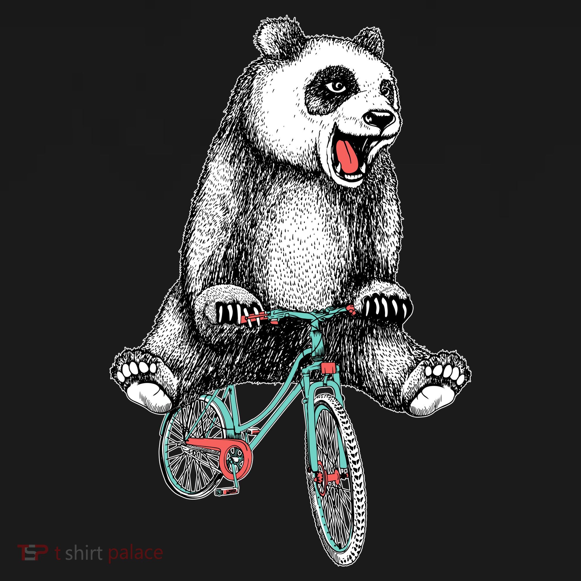 Funny Happy Panda On Bike Bicycle Visor