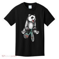 Funny Happy Panda On Bike Bicycle Kids T-Shirt thumb 0