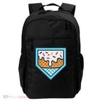 Funny Home Plate Drip Ice Cream Softball Baseball Backpack thumb 0