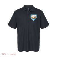 Funny Home Plate Drip Ice Cream Softball Baseball Polo thumb 0