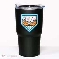 Funny Home Plate Drip Ice Cream Softball Baseball Tumbler thumb 0