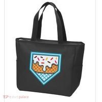 Funny Home Plate Drip Ice Cream Softball Baseball Tote Bag thumb 3