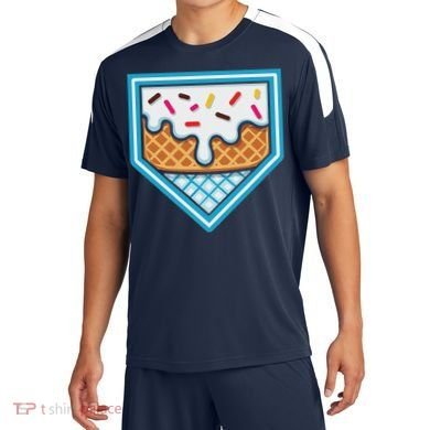 Funny Home Plate Drip Ice Cream Softball Baseball Soccer Jersey