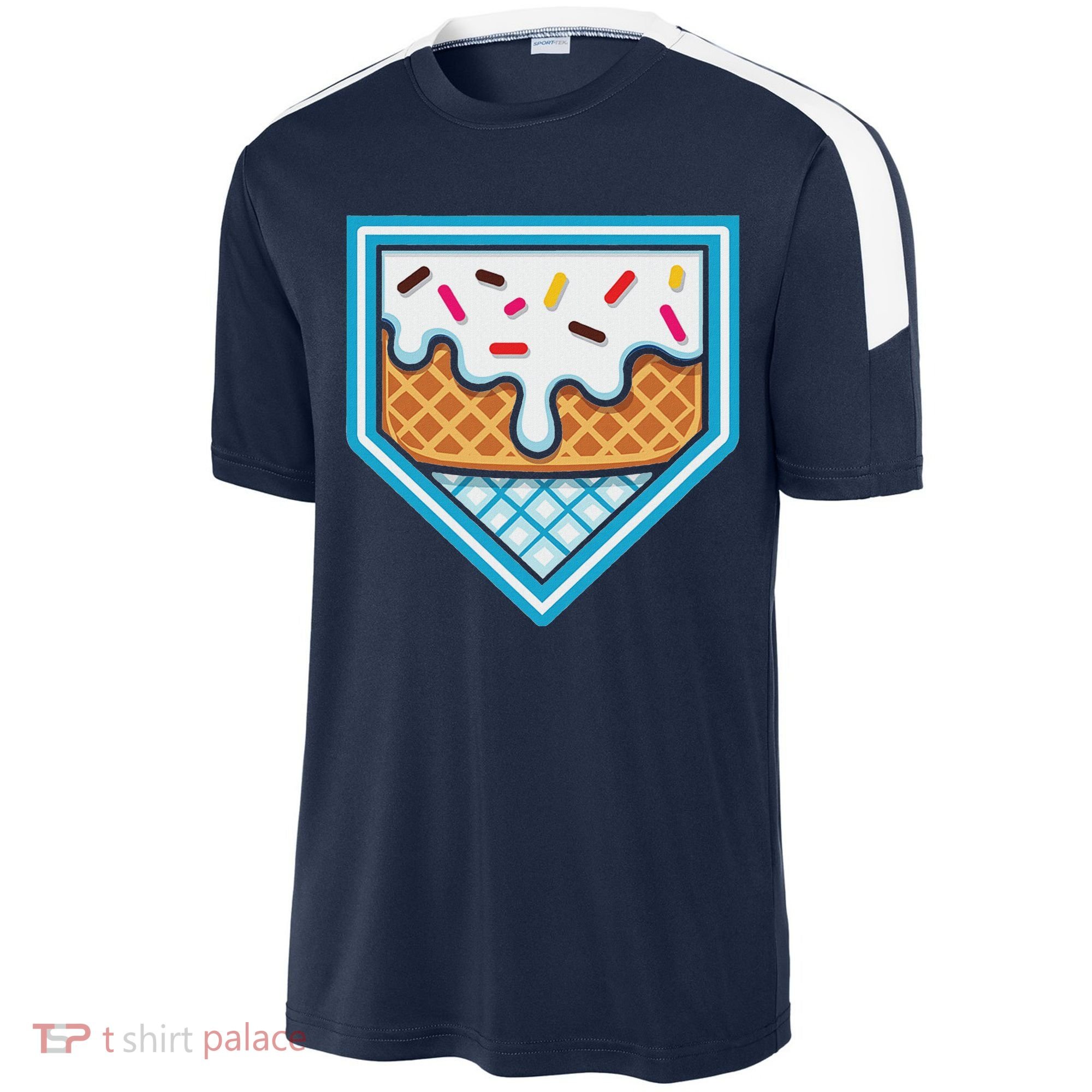 Funny Home Plate Drip Ice Cream Softball Baseball Sport-Tek Competitor United Soccer Jersey