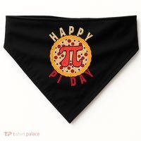 Funny Happy Pi Day Pizza Pie USA-Made Doggie Bandana thumb 0