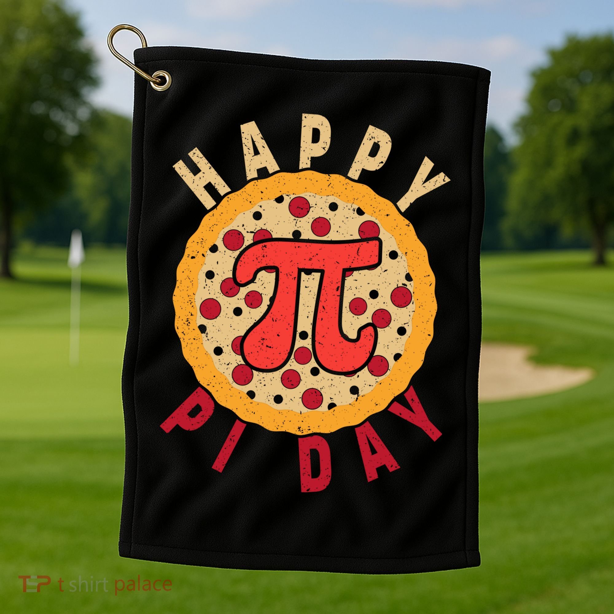 Funny Happy Pi Day Pizza Pie Golf Towel