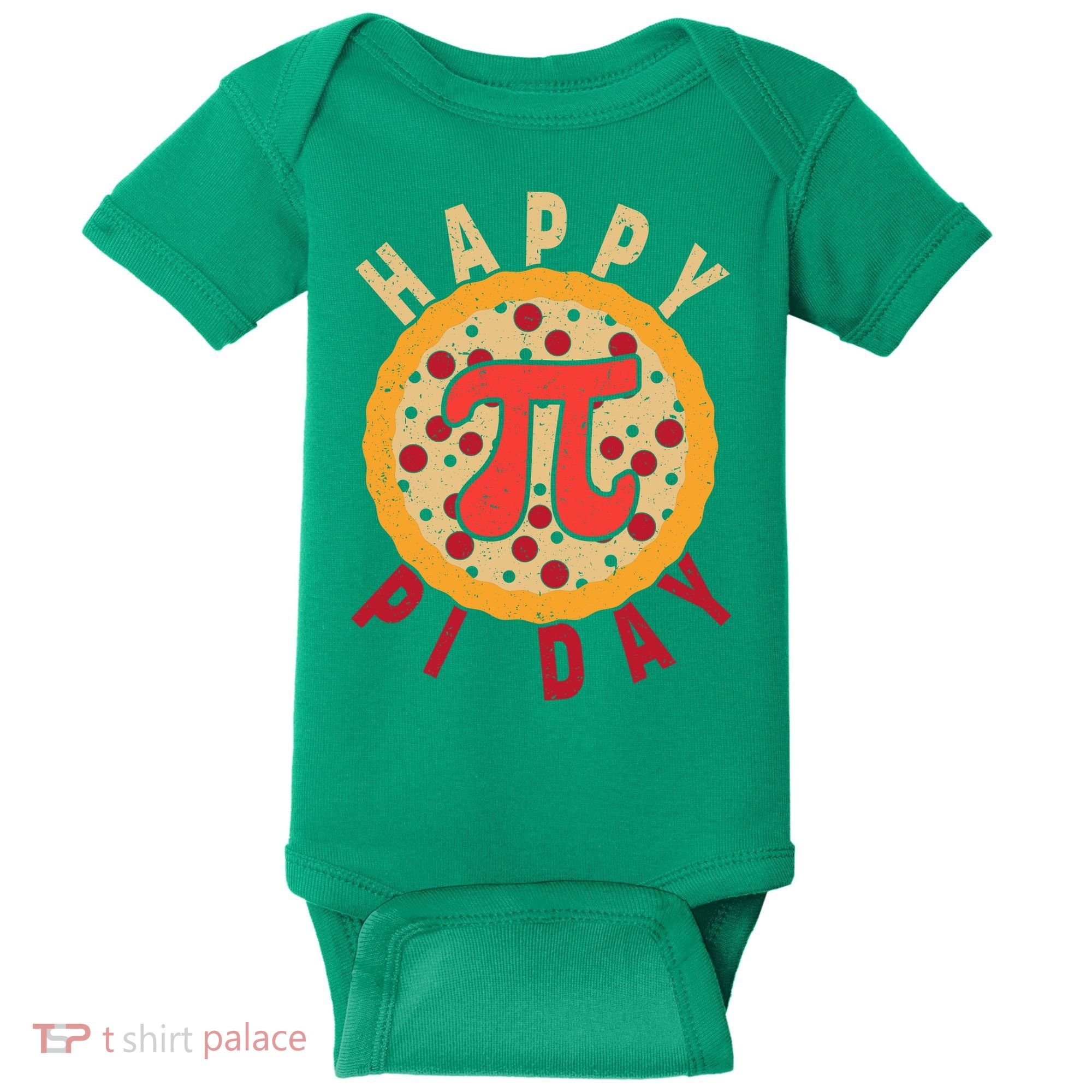 Funny Happy Pi Day Pizza Pie Baby Bodysuit