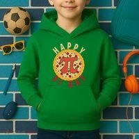Funny Happy Pi Day Pizza Pie Kids Hoodie thumb 2