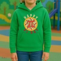 Funny Happy Pi Day Pizza Pie Kids Hoodie thumb 3