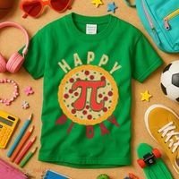 Funny Happy Pi Day Pizza Pie Kids T-Shirt thumb 3