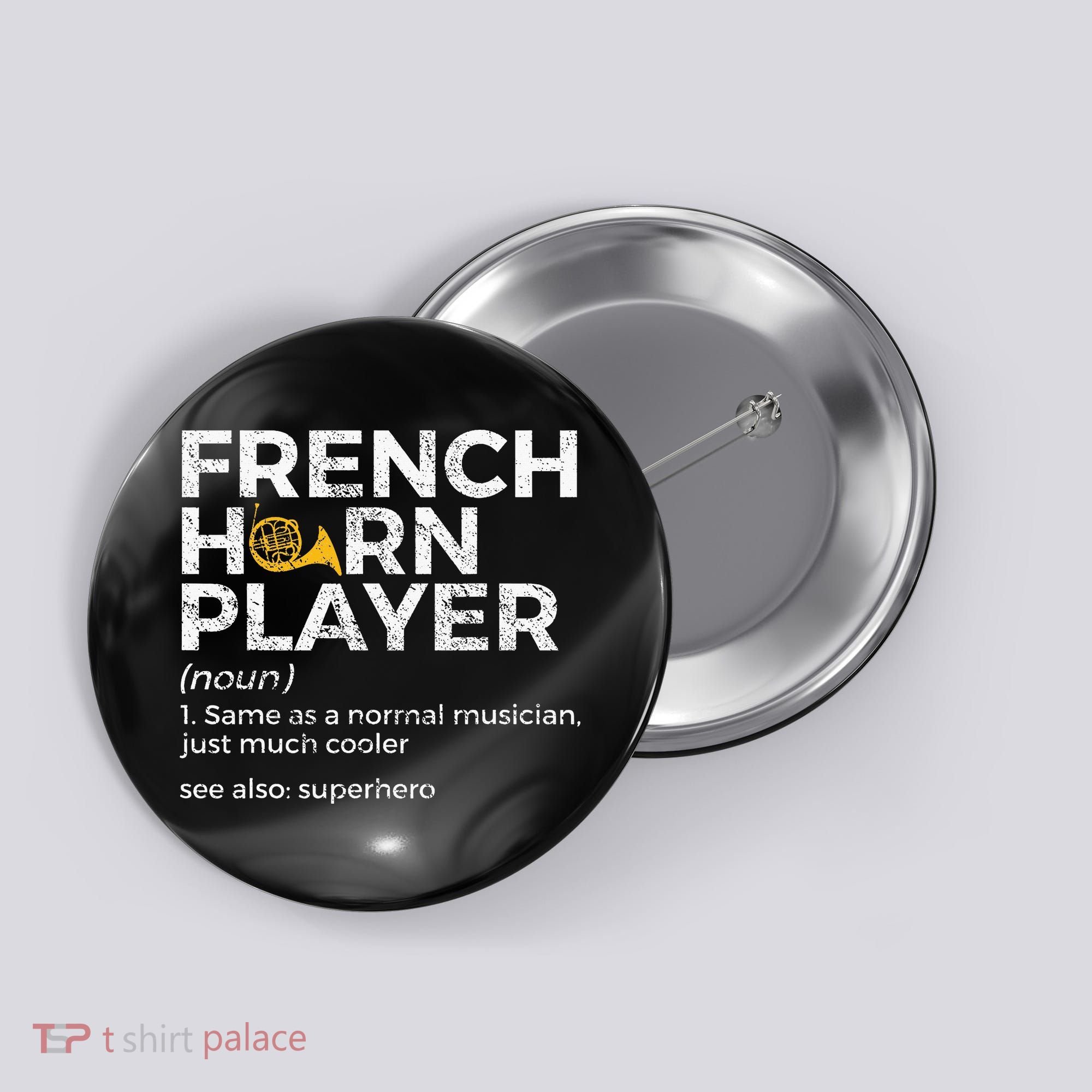 French Horn Player Definition Funny French Horn Button