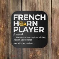 French Horn Player Definition Funny French Horn Coaster thumb 0