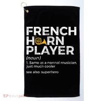 French Horn Player Definition Funny French Horn Golf Towel thumb 0