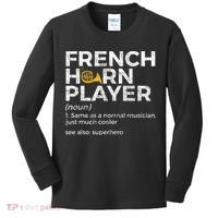 French Horn Player Definition Funny French Horn Kids Long Sleeve Shirt thumb 0