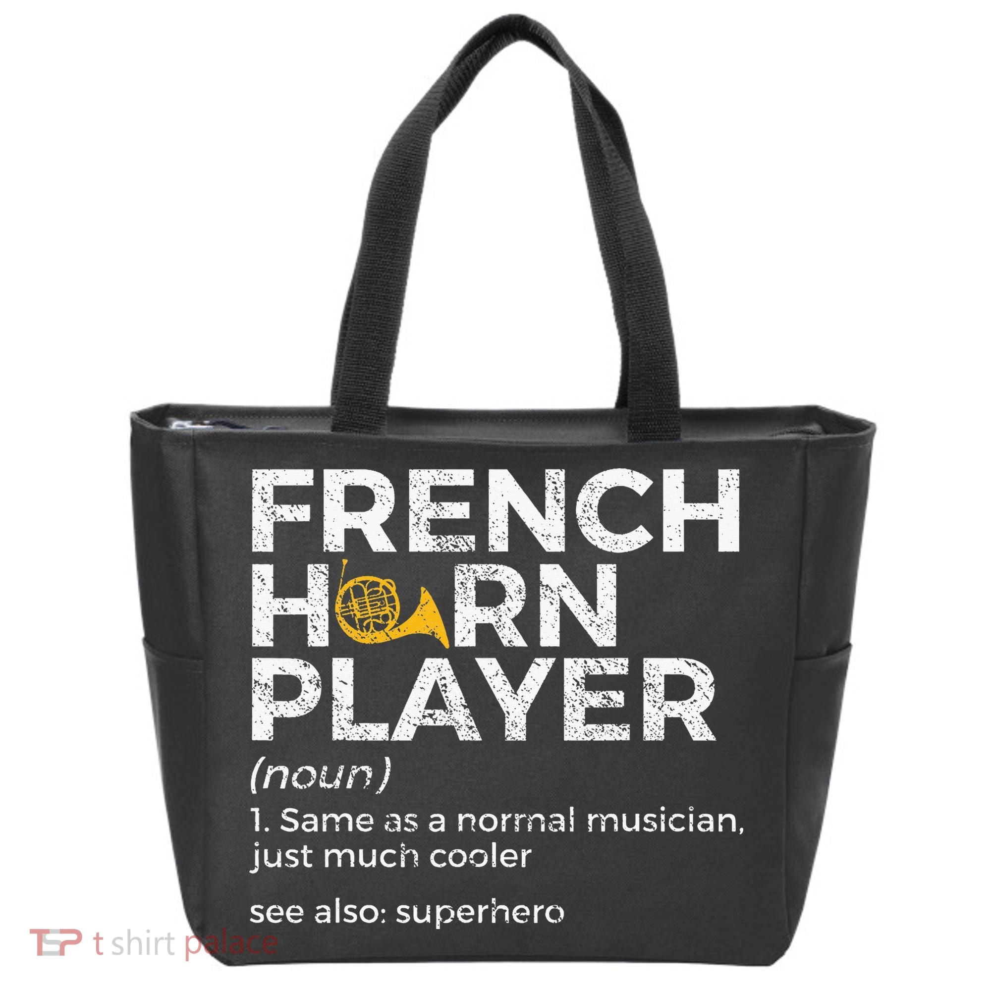 French Horn Player Definition Funny French Horn Tote Bag