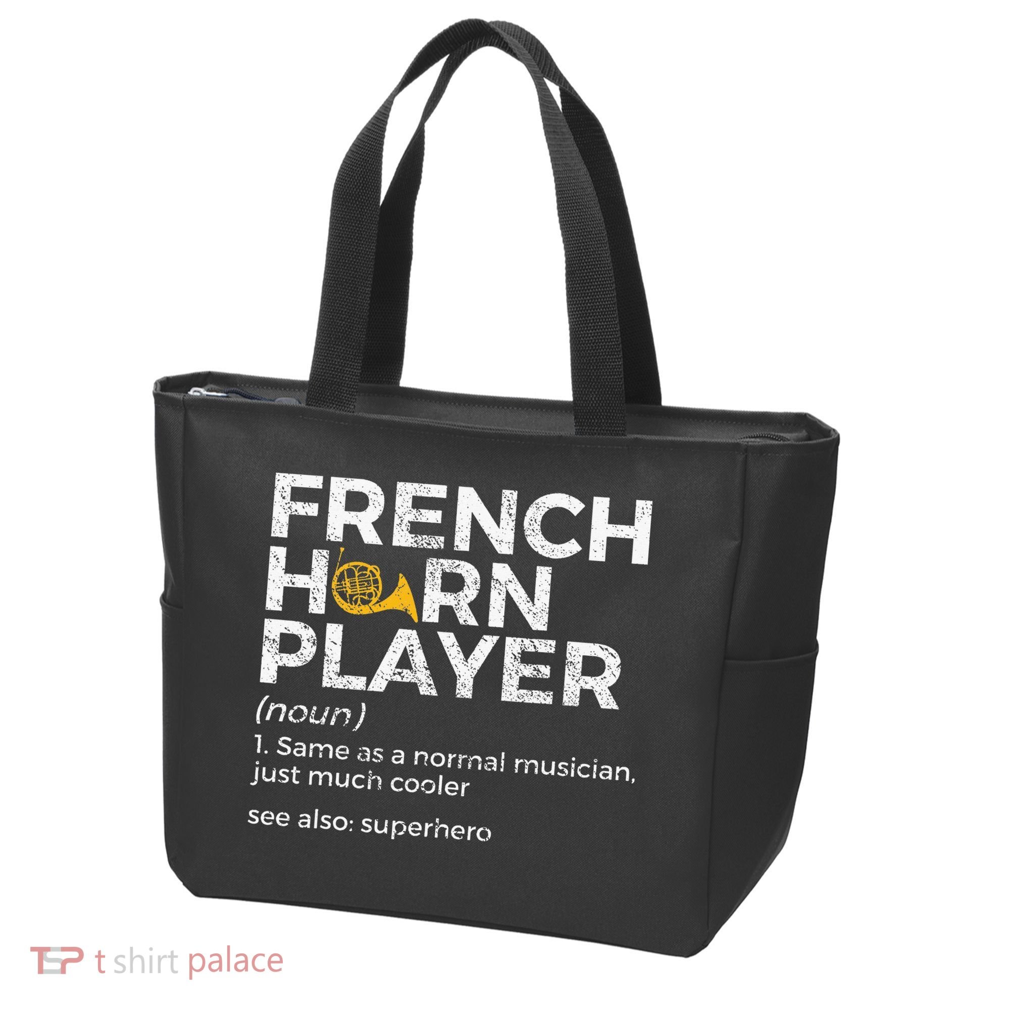 French Horn Player Definition Funny French Horn Tote Bag