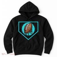 Football Home Plate Drip Ice Cream Football Hoodie thumb 0
