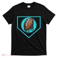 Football Home Plate Drip Ice Cream Football T-Shirt thumb 0