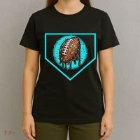 Football Home Plate Drip Ice Cream Football T-Shirt thumb 4