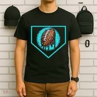 Football Home Plate Drip Ice Cream Football T-Shirt thumb 6