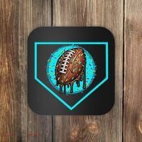 Football Home Plate Drip Ice Cream Football Coaster thumb 0